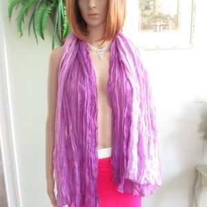 NWT - Beautiful lavender/purple scarf - 60" long by 36" wide - Very pretty!
